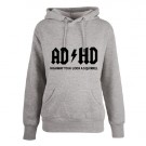 ADHD hoodie dame grå thumbnail