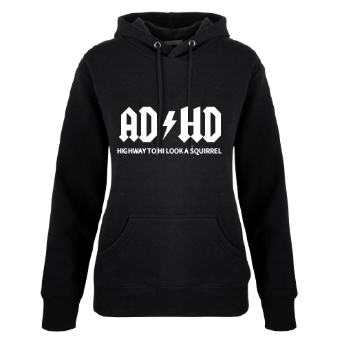 ADHD hoodie dame svart