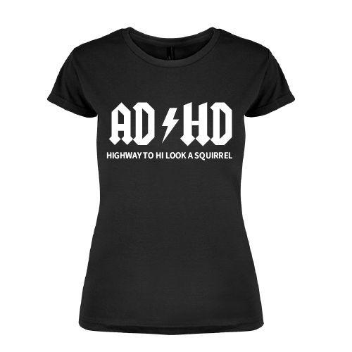 Adhd t-shirt svart dame